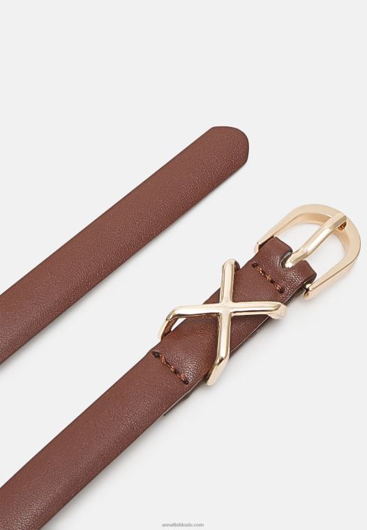 Anna Field kvinner 3-paknings belte svart/brunt/konjakk P266L2737