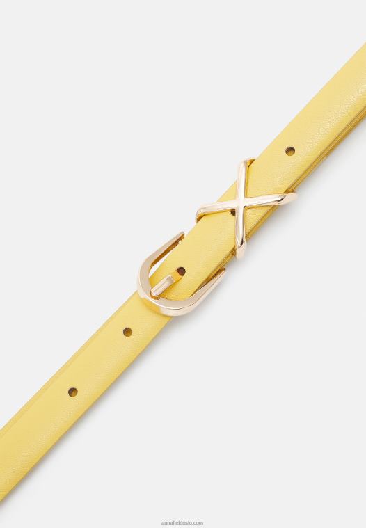 Anna Field kvinner 3 paknings belte svart/rosegullfarget/sennepsgul P266L2750