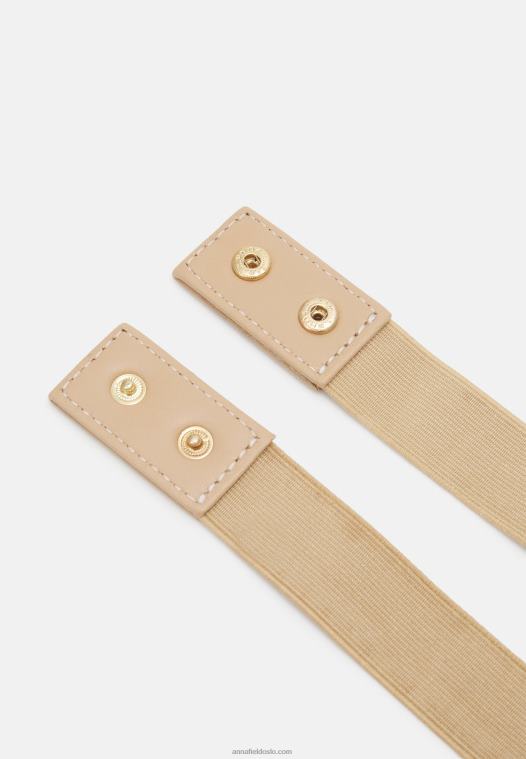 Anna Field kvinner belte beige/gullfarget P266L2741