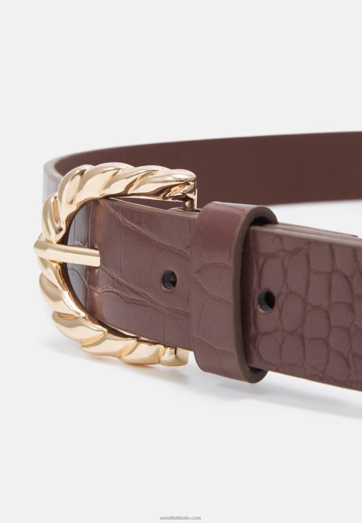 Anna Field kvinner belte bordeaux P266L2744