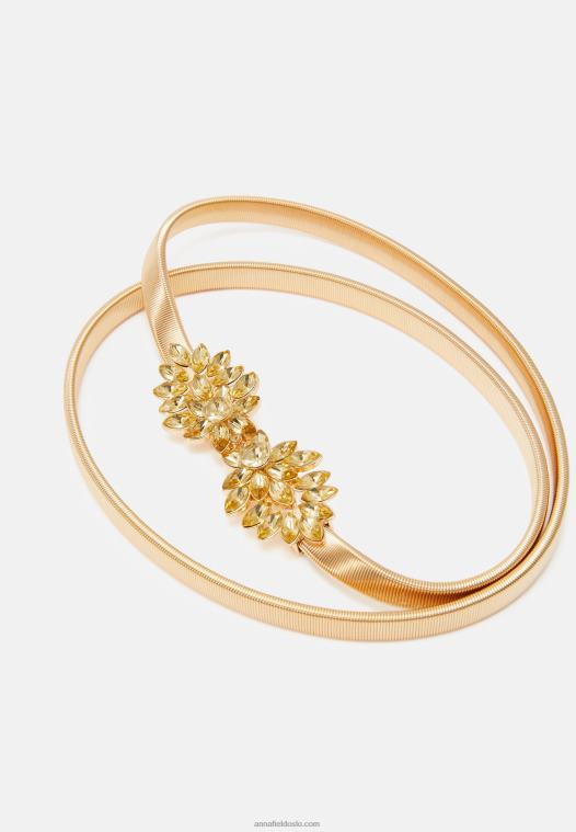 Anna Field kvinner belte gullfarget P266L2733