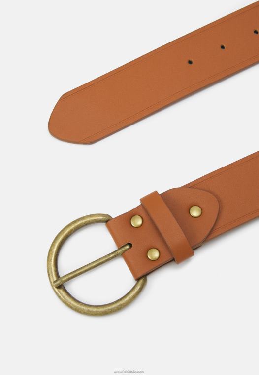Anna Field kvinner belte konjakk P266L2753