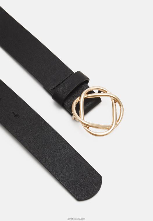 Anna Field kvinner belte svart P266L2751