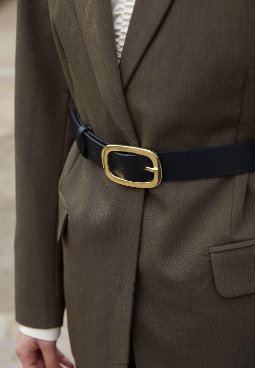 Anna Field kvinner belte svart P266L2761