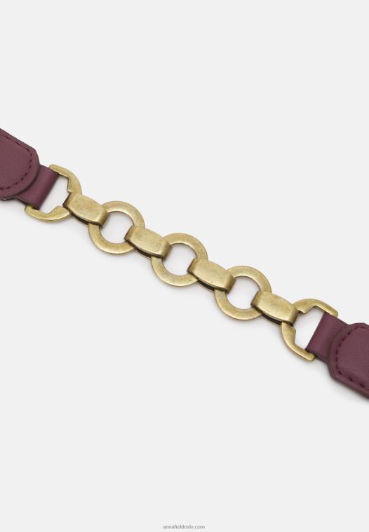 Anna Field kvinner midjebelte bordeaux P266L2775