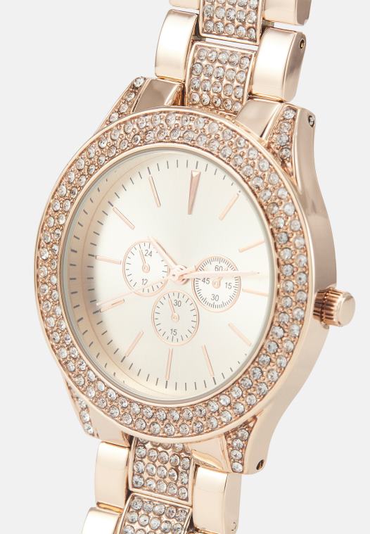 Anna Field kvinner klokke rosa gullfarget P266L2781