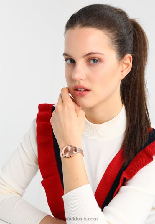 Anna Field kvinner klokke rosa gullfarget P266L2791