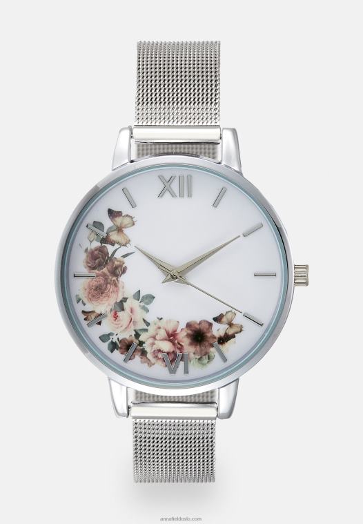 Anna Field kvinner klokke sølvfarget P266L2788