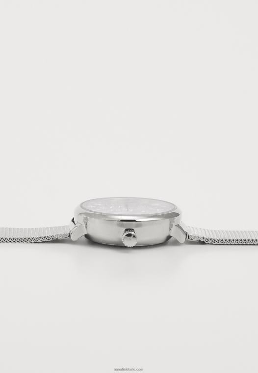 Anna Field kvinner sett klokke sølv P266L2785