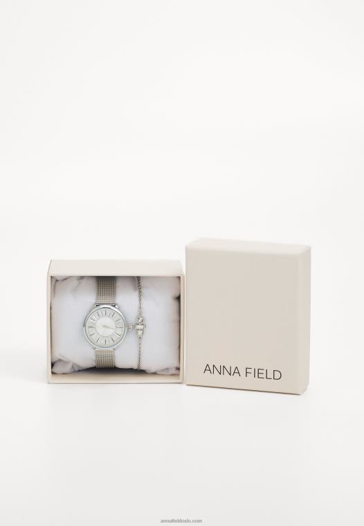 Anna Field kvinner sett klokke sølv P266L2785