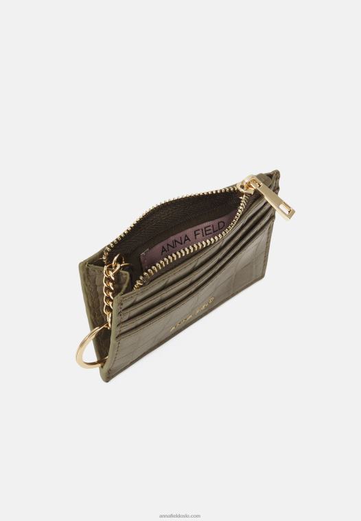 Anna Field kvinner sett lommebok khaki P266L2814