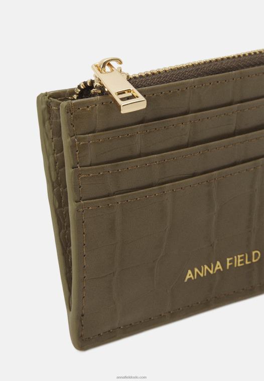 Anna Field kvinner sett lommebok khaki P266L2814