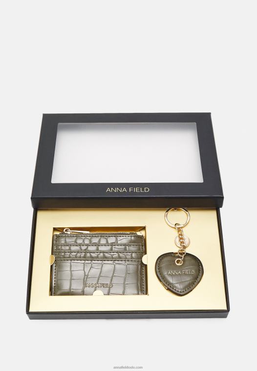 Anna Field kvinner sett lommebok khaki P266L2814