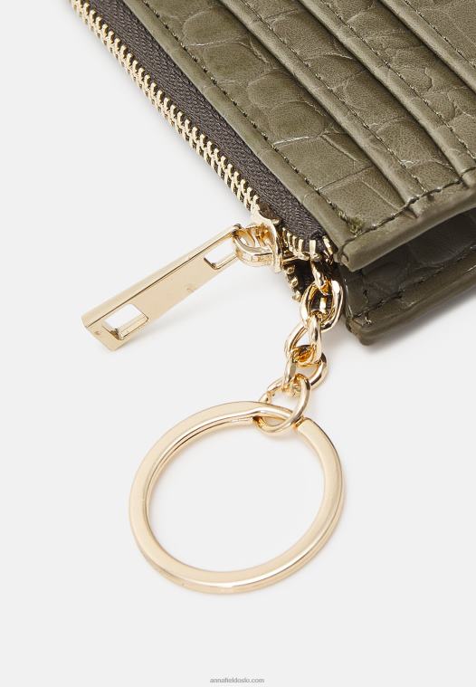 Anna Field kvinner sett lommebok khaki P266L2814