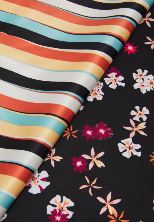 Anna Field kvinner 2 pakke hodeskjerf flerfarget/svart P266L2712