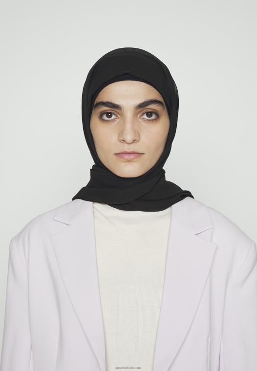 Anna Field kvinner 2 pakke hodeskjerf svart/rosa P266L2706