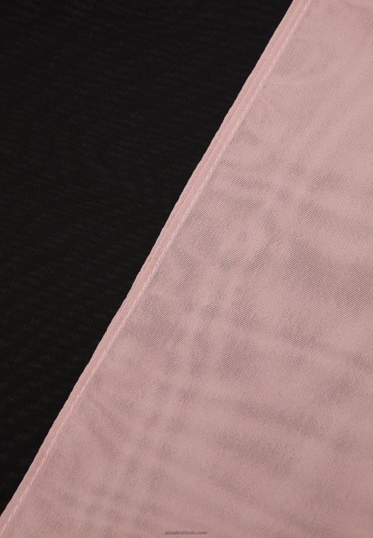 Anna Field kvinner 2 pakke hodeskjerf svart/rosa P266L2706