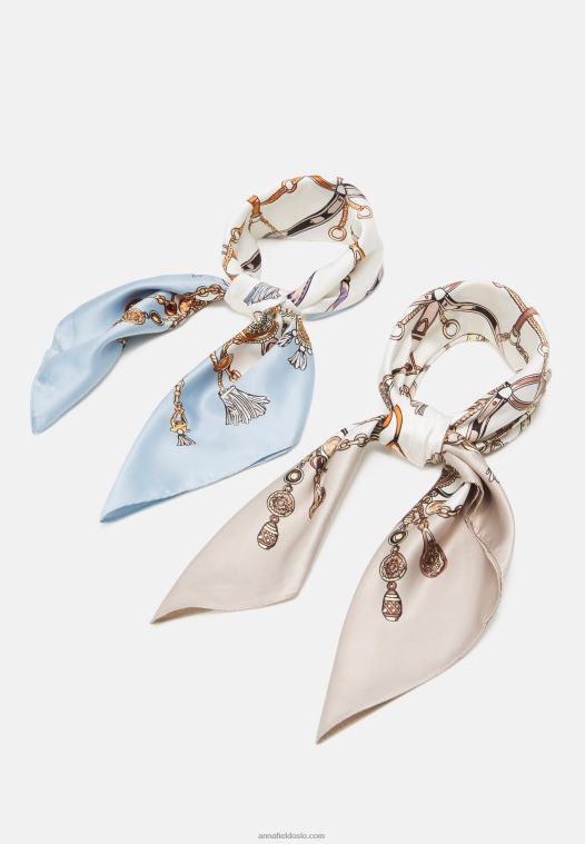 Anna Field kvinner 2 pakke foulard blå/rosa P266L2835