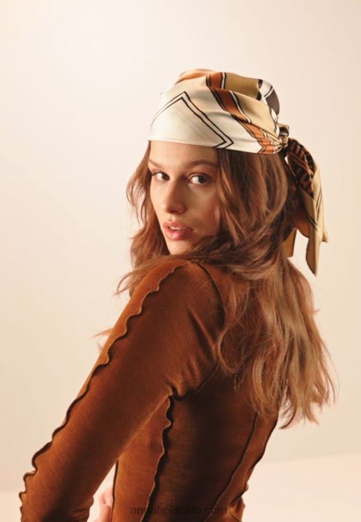 Anna Field kvinner 2 pakke foulard brun P266L2834