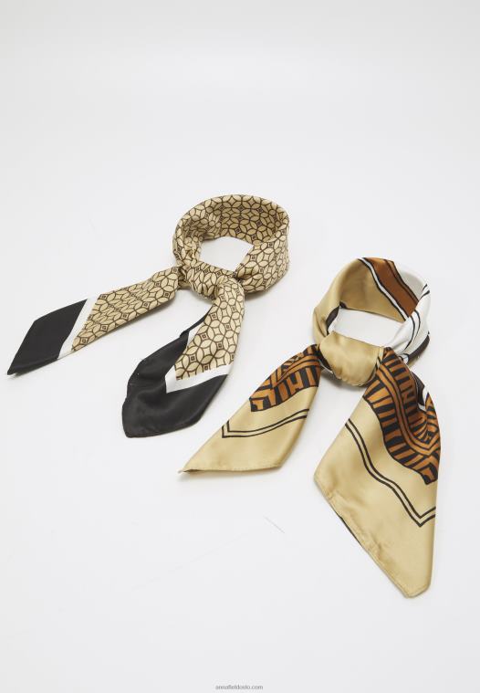 Anna Field kvinner 2 pakke foulard brun P266L2834