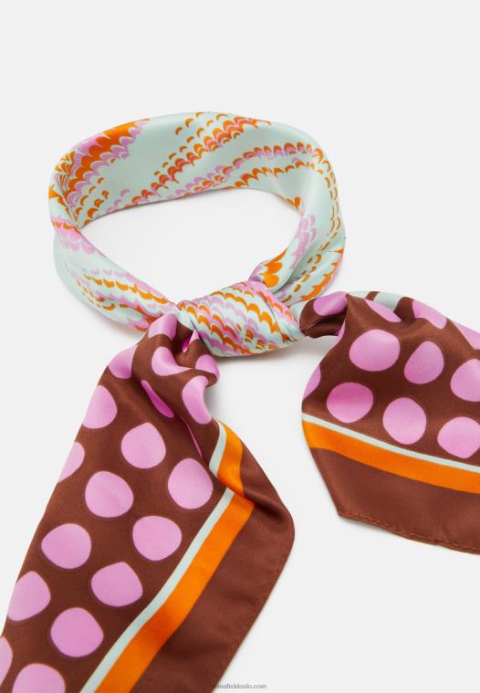 Anna Field kvinner foulard rosa/brun/gul P266L2845