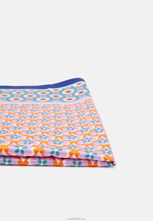 Anna Field kvinner foulard rosa/grønn/blå P266L2837