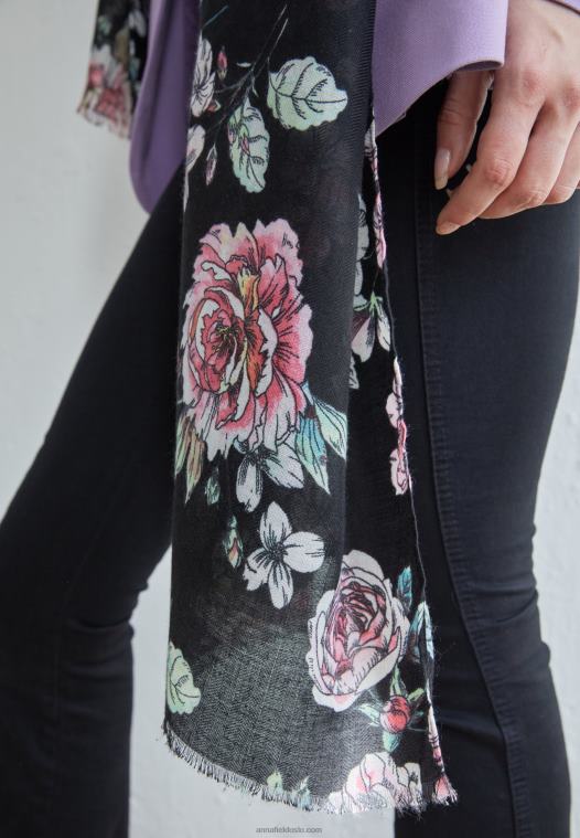 Anna Field kvinner foulard svart P266L2839