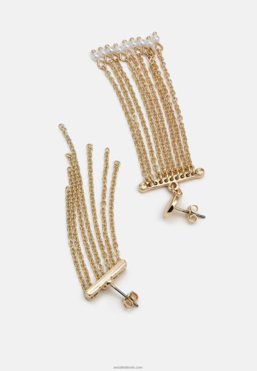 Anna Field kvinner 2 pakke gullfargede øredobber P266L2660