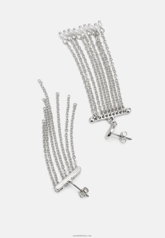 Anna Field kvinner 2 pakke sølvfargede øredobber P266L2663