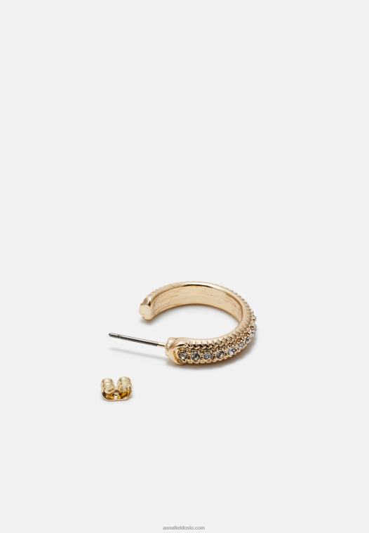 Anna Field kvinner 6-pakning gullfargede øredobber P266L2661