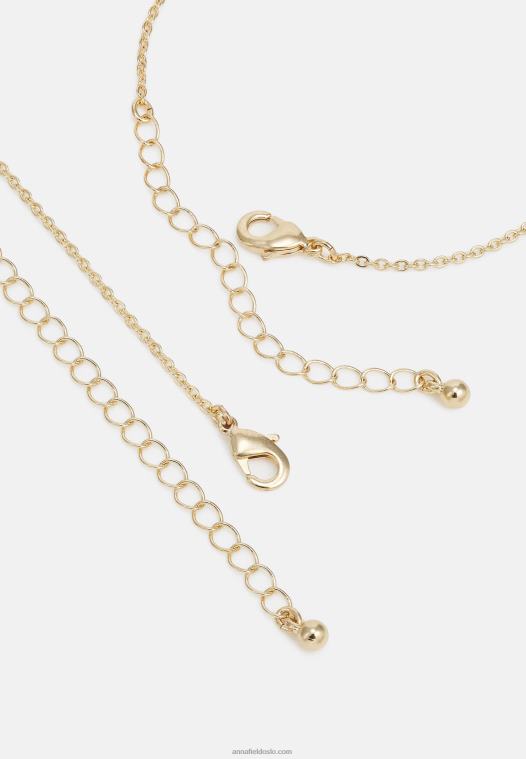 Anna Field kvinner sett kjede gullfarget P266L2654