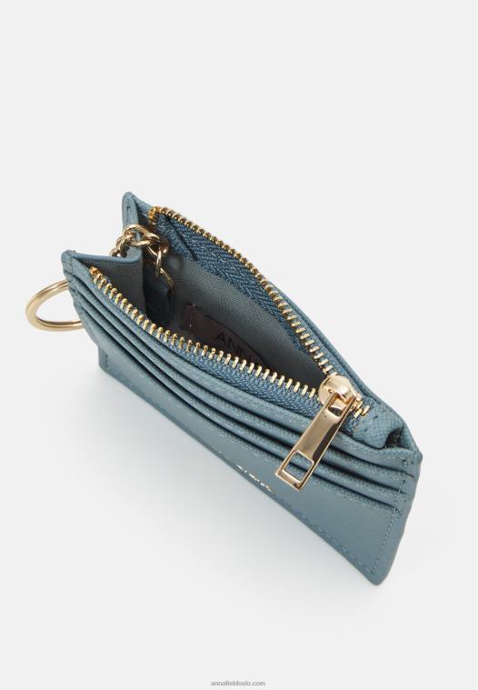 Anna Field kvinner sett visittkortholder blå P266L2664