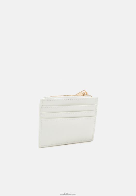 Anna Field kvinner sett visittkortholder hvit P266L2665