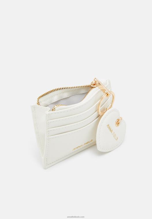 Anna Field kvinner sett visittkortholder hvit P266L2665