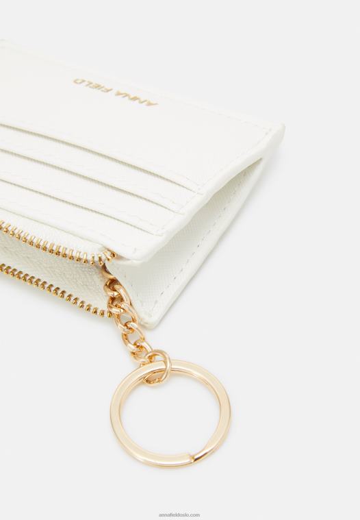 Anna Field kvinner sett visittkortholder hvit P266L2665