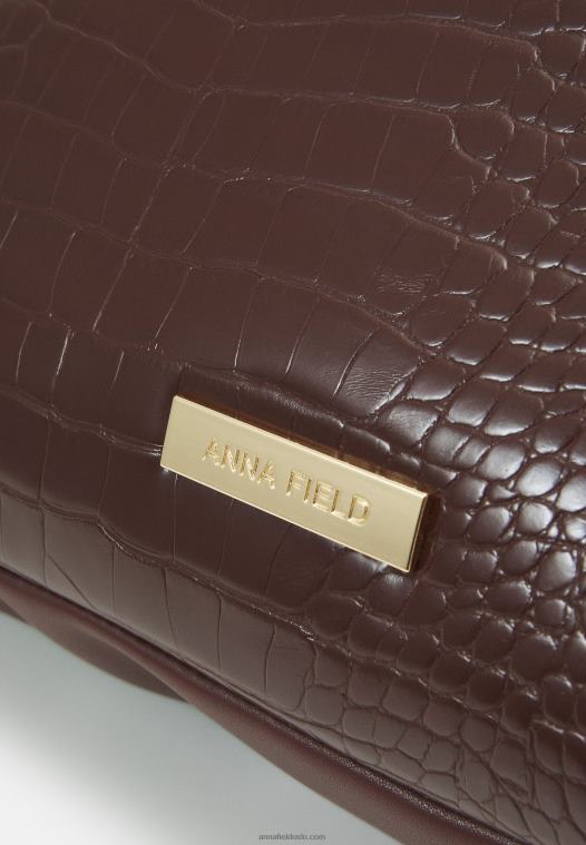 Anna Field kvinner bærbar veske brun P266L2576