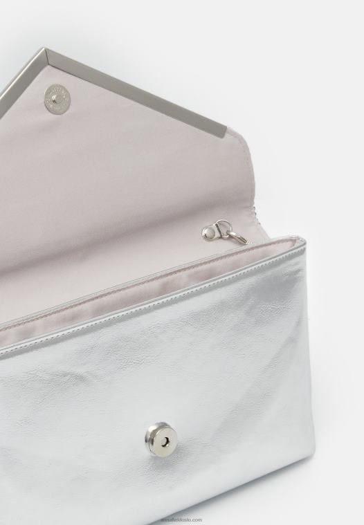 Anna Field kvinner clutch 104 sølv P266L2429