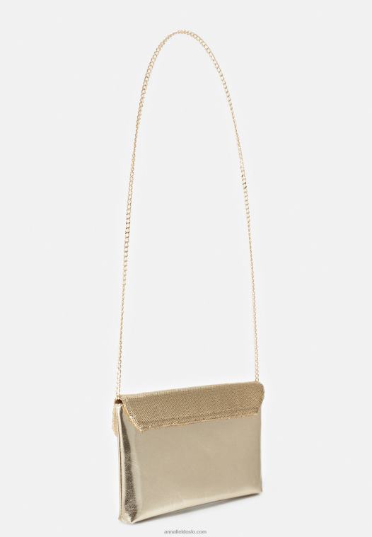 Anna Field kvinner clutch 206 gull P266L2412