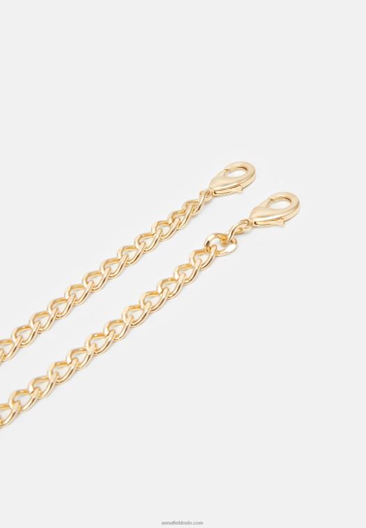 Anna Field kvinner clutch 206 gull P266L2412