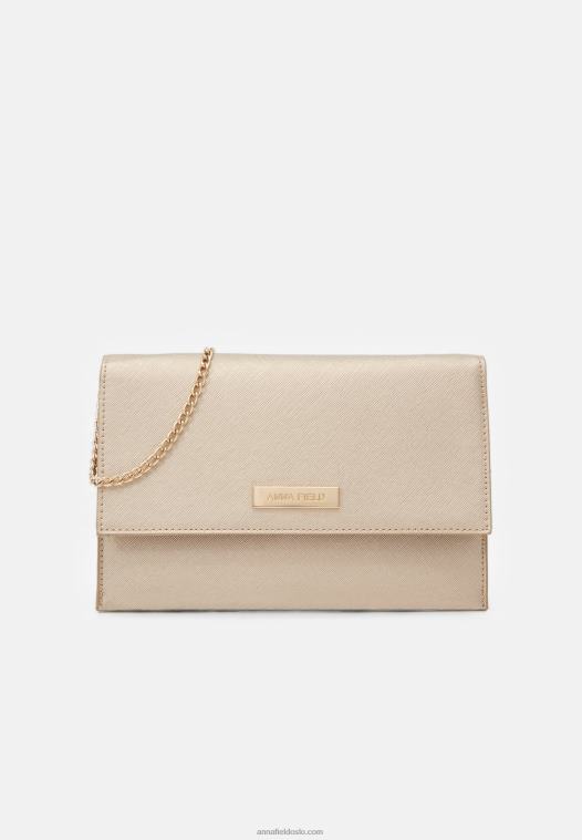 Anna Field kvinner clutch 206 gull P266L2451