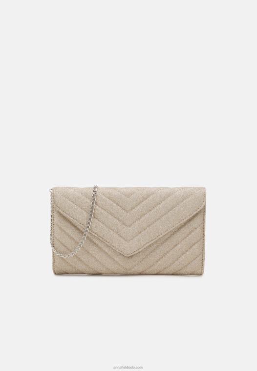 Anna Field kvinner clutch gullfarget P266L2427
