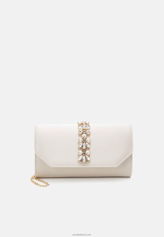 Anna Field kvinner clutch offwhite P266L2393