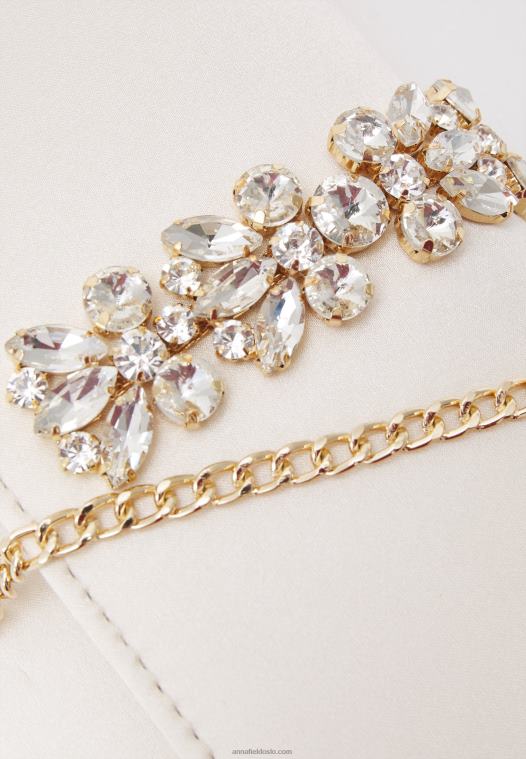 Anna Field kvinner clutch offwhite P266L2393