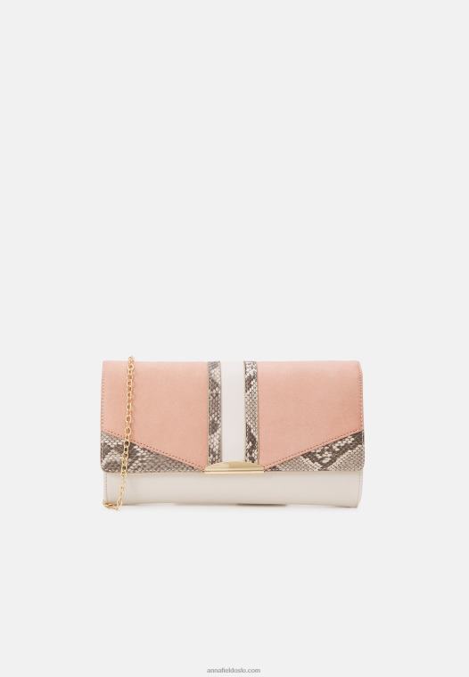 Anna Field kvinner clutch offwhite/rosa P266L2443