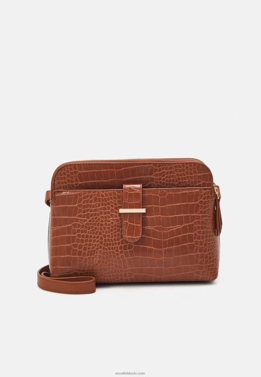 Anna Field kvinner cognac på tvers av kroppen P266L2497