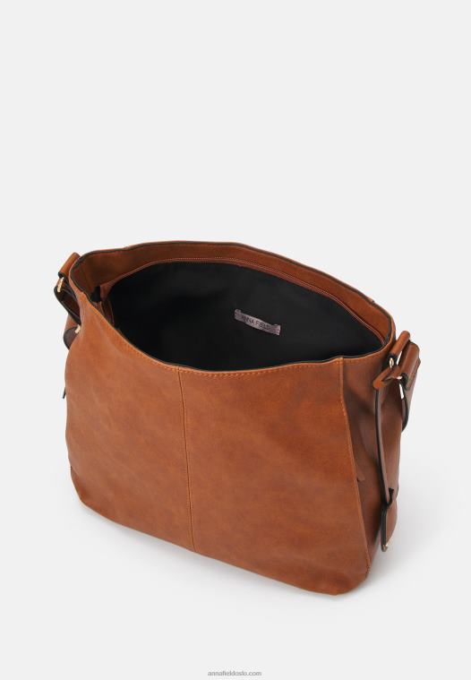 Anna Field kvinner cognac på tvers av kroppen P266L2558