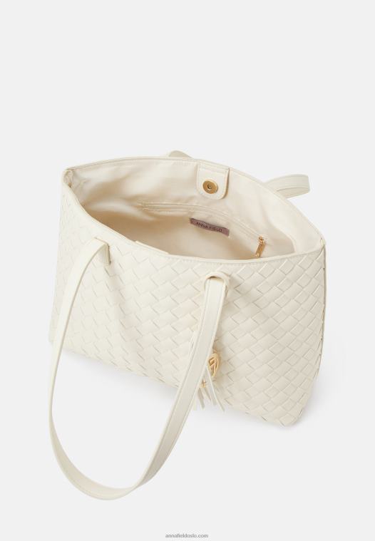 Anna Field kvinner håndveske off-white P266L2383