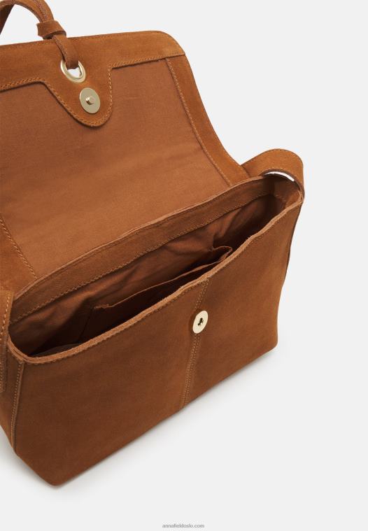 Anna Field kvinner lær over body bag cognac P266L2554