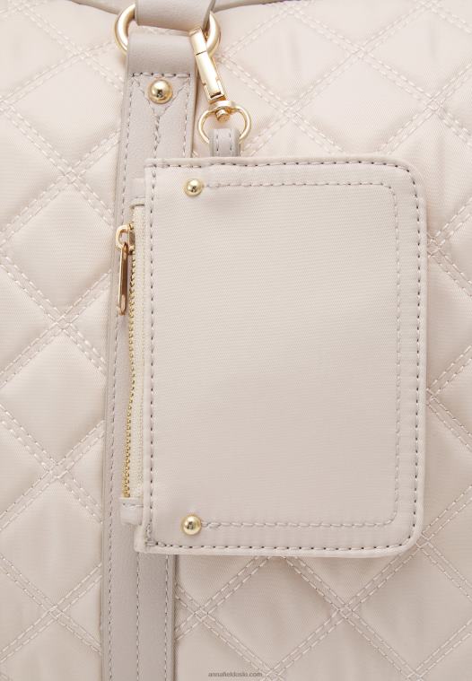 Anna Field kvinner sett helg bag beige P266L2628