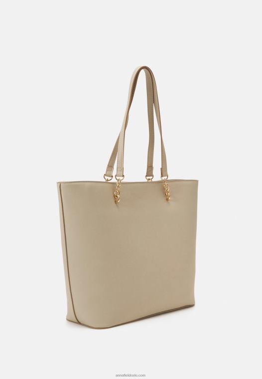 Anna Field kvinner sett tote bag beige P266L2461